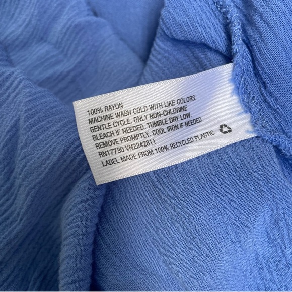 AVA & VIV Women’s Blue V-Neck Cap Sleeve Top Size 3X - Picture 10 of 10